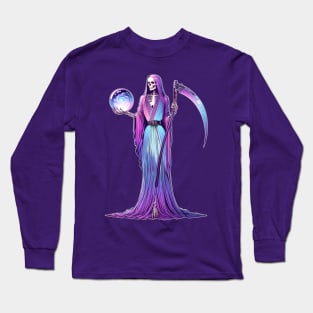 Santa Muerte Morada - Purple Santa Muerte Long Sleeve T-Shirt